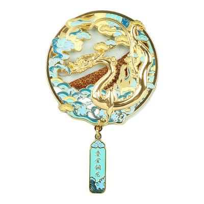 陕历博文创金属流沙腾龙冰箱贴