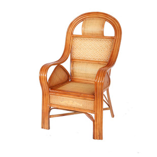 办公藤椅座椅太师椅老板椅老人休闲高靠背藤编椅子单人真腾椅家用