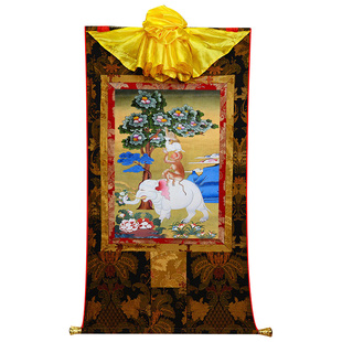 藏村 唐卡和气四瑞玄关壁画大象猴子吉祥祥瑞天然矿物尼泊尔挂画