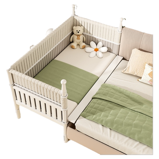 铁艺儿童拼接床高低可调婴儿床大人可睡定制升降单人床加宽大床边