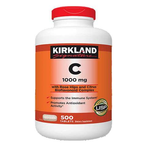 保税美国 KIRKLAND 柯蓝 科克兰 维生素C 1000毫克 温水送服片剂