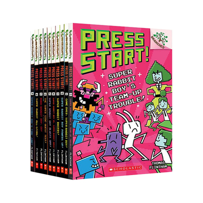 旧版超级方块兔13册全彩桥梁书英文原版进口 530L Scholastic Branches Press Start! Super Rabbit Boy 儿童学乐章节书大树系列