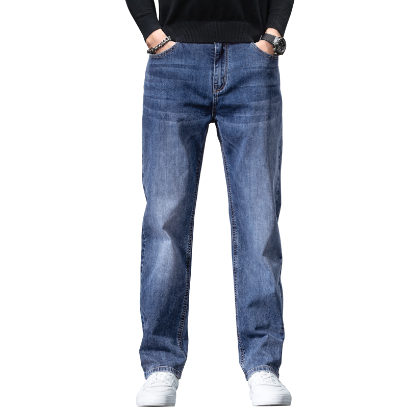 罗蒙男士牛仔裤春秋季宽松直筒阔腿裤2026新款潮牌休闲长裤子冬装