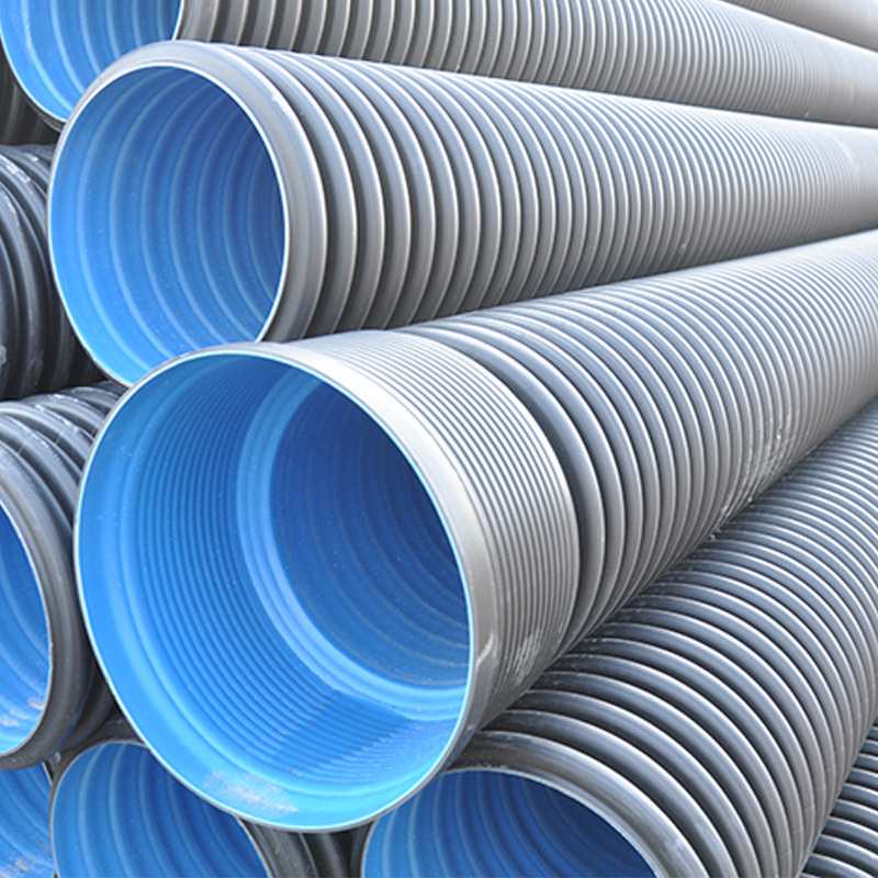 聚乙烯HDPE双壁波纹管钢带缠绕管小区加工排水排污厂家定制市政