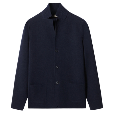 【季末折扣】FALCONERI男士日常商务通勤翻领羊毛夹克外套UCL0114