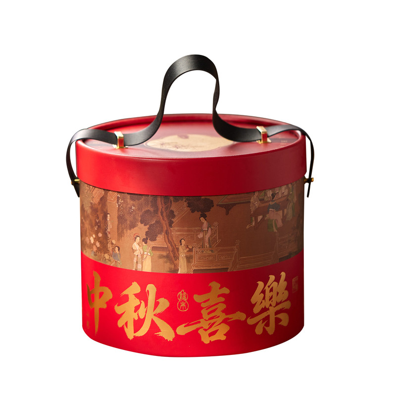 中秋月饼包装盒手提抱抱桶