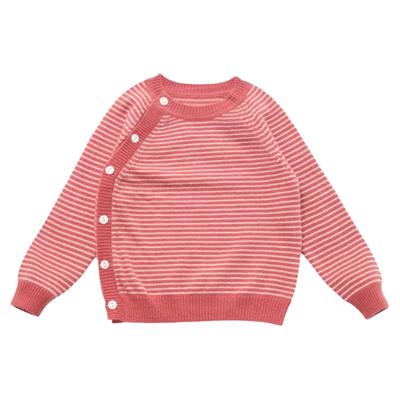 好穿脱！宝宝山羊绒条纹开衫