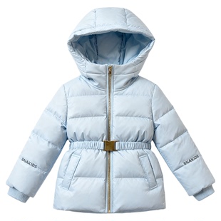 女童羽绒服冬季2025新款洋气时髦公主中长款收腰加厚外套三防免洗