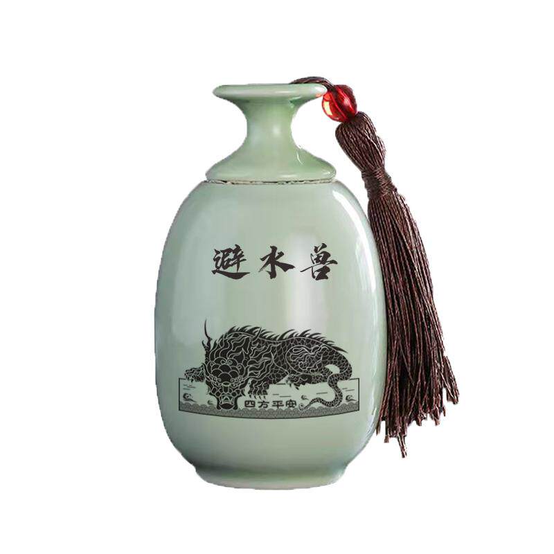 避水兽卫生间摆件荷花鲤鱼净秽陶瓷瓶西北厕所问题镇水兽厨卫同宫