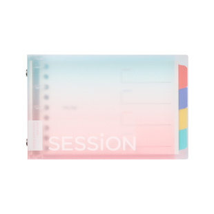 【限定新色】满乐文Maruman梦幻渐变B7session可拆卸高颜值迷你活页本透明笔记本小本子简约女生口袋本