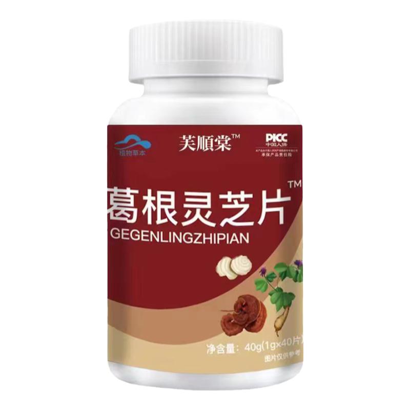 李时珍葛根灵芝片40片草本植物可搭配中老年产品调理官方正品送礼
