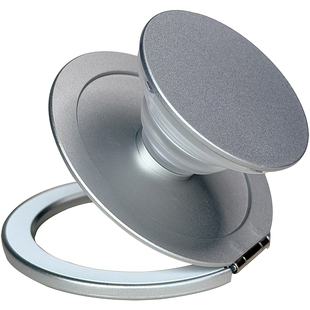 新款铝合金银色magsafe磁吸支架无棱气囊带镜子桌面支撑站立啪嗒