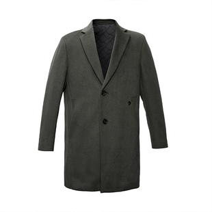 JODOLL乔顿男士保暖舒适百搭中长款外套韩版商务休闲绵羊毛大衣