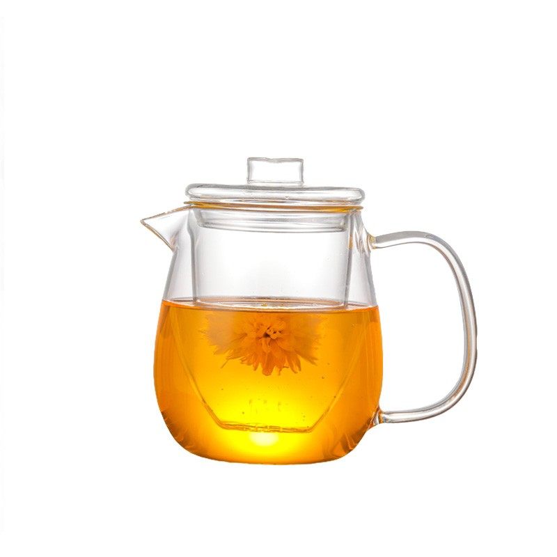 加厚耐热玻璃花茶壶 家用恒温小号透明水壶 过滤功夫茶具杯子套装