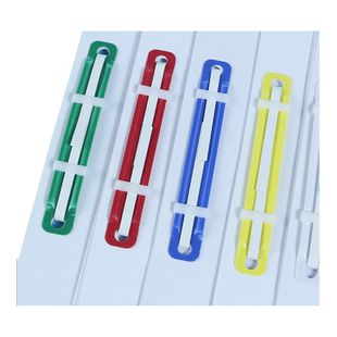 得力装订夹条两孔活页装订扣塑料装订夹打孔器文件装订夹条a4压条双孔封闭式金属装订环图纸装订圈条开合