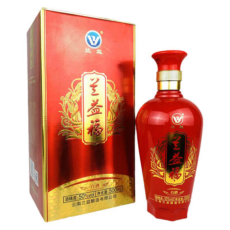 兰益 松系列酒 兰益福酒 荞酒礼盒500ml清香型50度婚宴云南特产酒