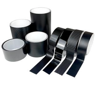 汽车碳纤维贴膜黑色内饰中控中柱亮条饰条黑化改色车膜贴纸改色膜