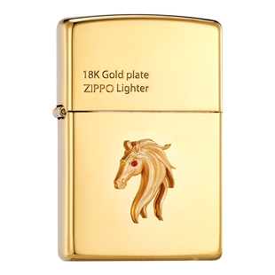 zippo正品打火机福运金马御金骊首18K镀金官方旗舰新年送男友礼物