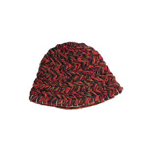 韩国IU同款手工针织渔夫帽子女秋冬天混色复古韩版李知恩毛线盆帽