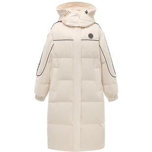 太平鸟女装冬季拼接长款羽绒服A3ACD4369