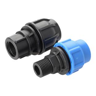 塑料pe水管快速接头外丝内丝直接4分变25 32 40 50 63快接活接头