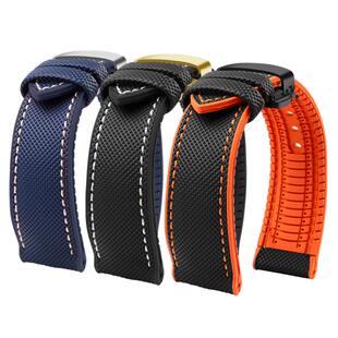 适配浪琴康卡斯/名匠 精工水鬼 汉密尔顿系列男尼龙橡胶手表带22m