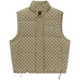 BJHG不计后果白鸭绒羽绒马甲男冬季复古老钱风加厚美式坎肩外套女