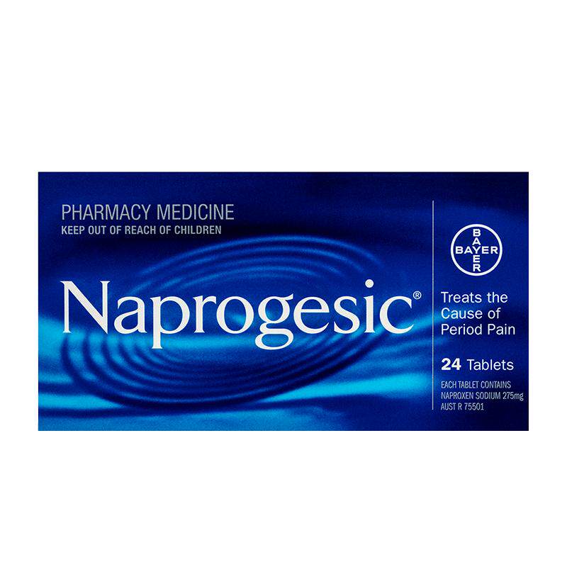 拜耳Naprogesic痛经小蓝片女性生理期止疼片萘普生经期舒缓止痛药