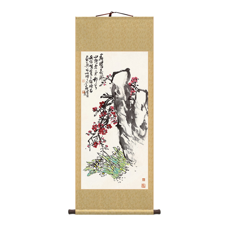 新中式水墨花鸟国画客厅餐厅挂画