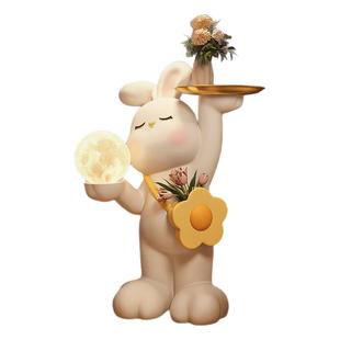 兔子落地灯摆件大型客厅沙发旁边家居装饰品搬家结婚乔迁新居礼物