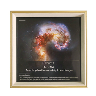 三碗猫子生日当天宇宙星空出生月亮月相定制纪念日礼物星空图相框