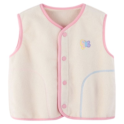 男童马甲秋季宝宝坎肩摇粒绒新婴儿上衣春秋女童衣服秋装儿童童装