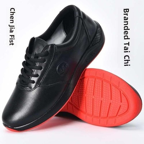 陈家拳陈家沟男女款真皮牛皮透气春夏秋冬季太极鞋练功鞋加厚底