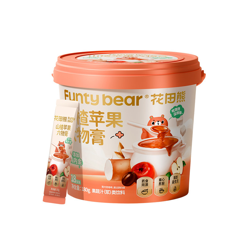 【好物体验专享】花田熊苹果山楂六物膏180g*1桶