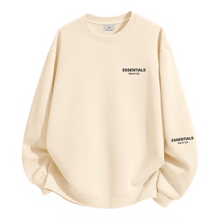 ESSENTIALS movie官方酒红色卫衣男女情侣春季休闲圆领套头上衣潮