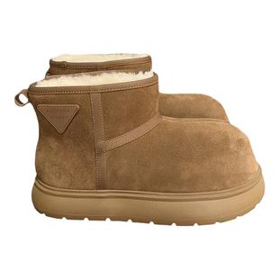 大头雪地靴棉鞋2025新款冬季加绒加厚东北户外厚底防滑保暖短靴子