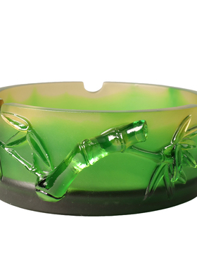 古东东琉璃节节高升烟灰缸摆件