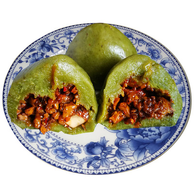 青团清明果湖南沅陵蒿子粑蒿菜粑豆腐肉艾叶糯米粑艾草粑咸味10个