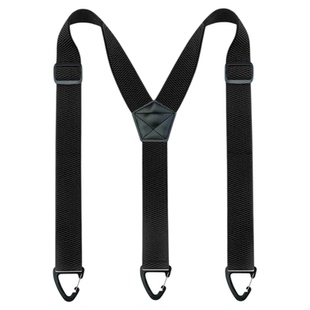 男士背带夹挂钩款老人胖人吊裤带英伦风裤子防滑松紧钩扣肩带加宽