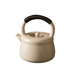 中式礼盒陶瓷炭炉煮茶壶苏打釉陶泥明火提梁壶冬天户外烧水壶陶壶