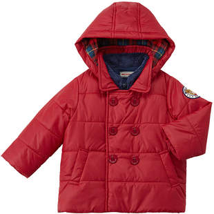 MIKIHOUSE儿童保暖棉服轻薄卡通棉衣马甲二件套连帽防寒外套保暖