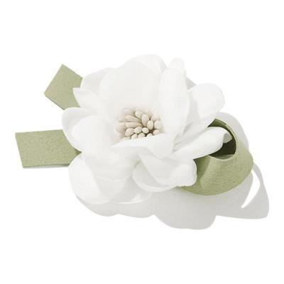 韩国白花朵女宝宝发饰小发夹边夹