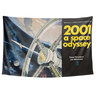 2001太空漫游美国经典科幻电影定制周边装饰背景墙布海报挂毯挂布