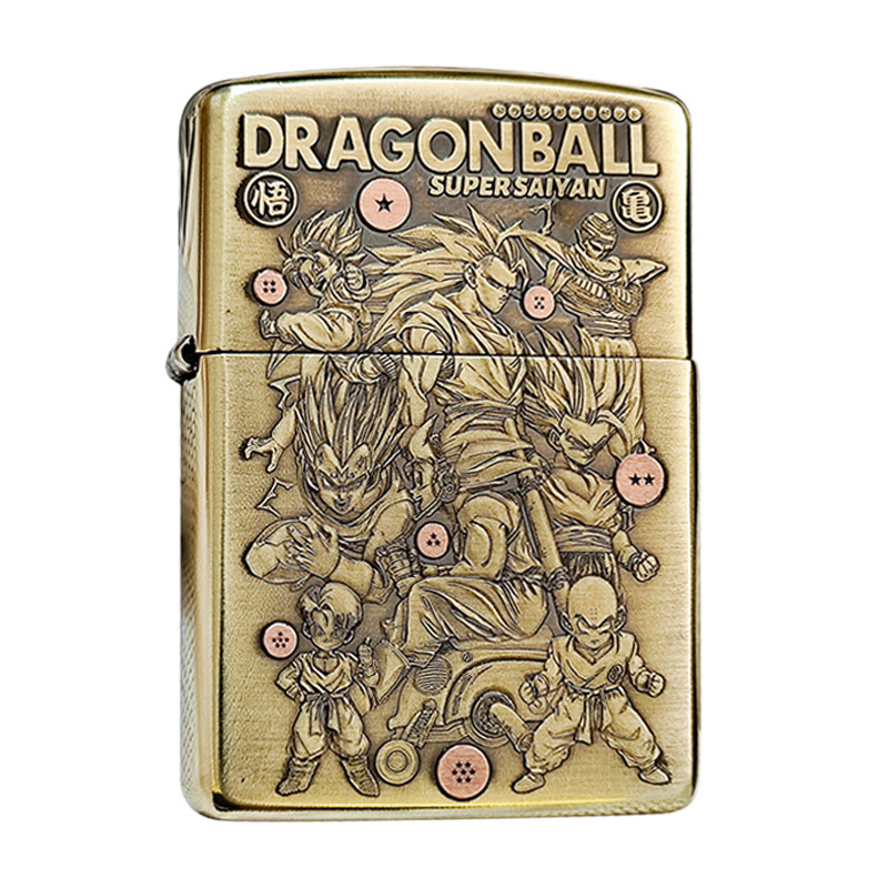 Zippo七龙珠黄铜盔甲打火机送礼