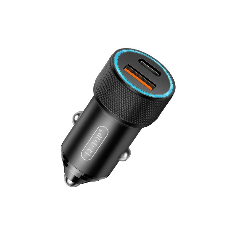 全金属双USB口100W车载充电器