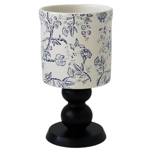 枝悟 中古风陶瓷罐 厨房茶叶咖啡糖罐 家居储藏罐 高脚碗收纳摆件