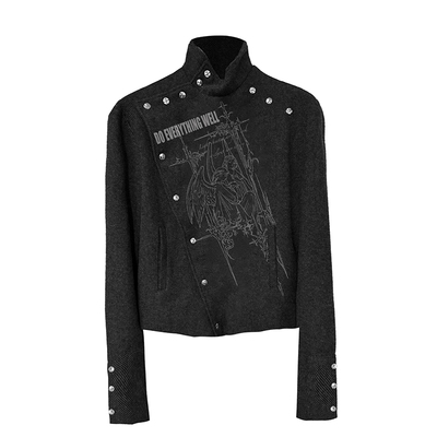 【免费试穿】亚文化异型排扣外套