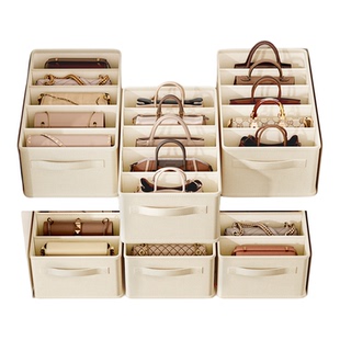 包包收纳神器柜内手提托特包分隔存放大容量防尘省空间放包置物架
