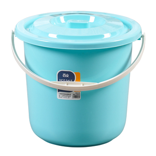 加厚小号塑料带盖小水桶家用手提桶儿童幼儿园沙滩桶玩具桶洗笔桶