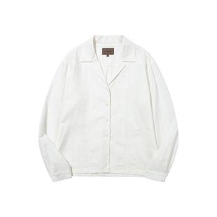 Cycle Document 棉麻混纺/复古宽松古巴领休闲长袖衬衫女亲肤透气